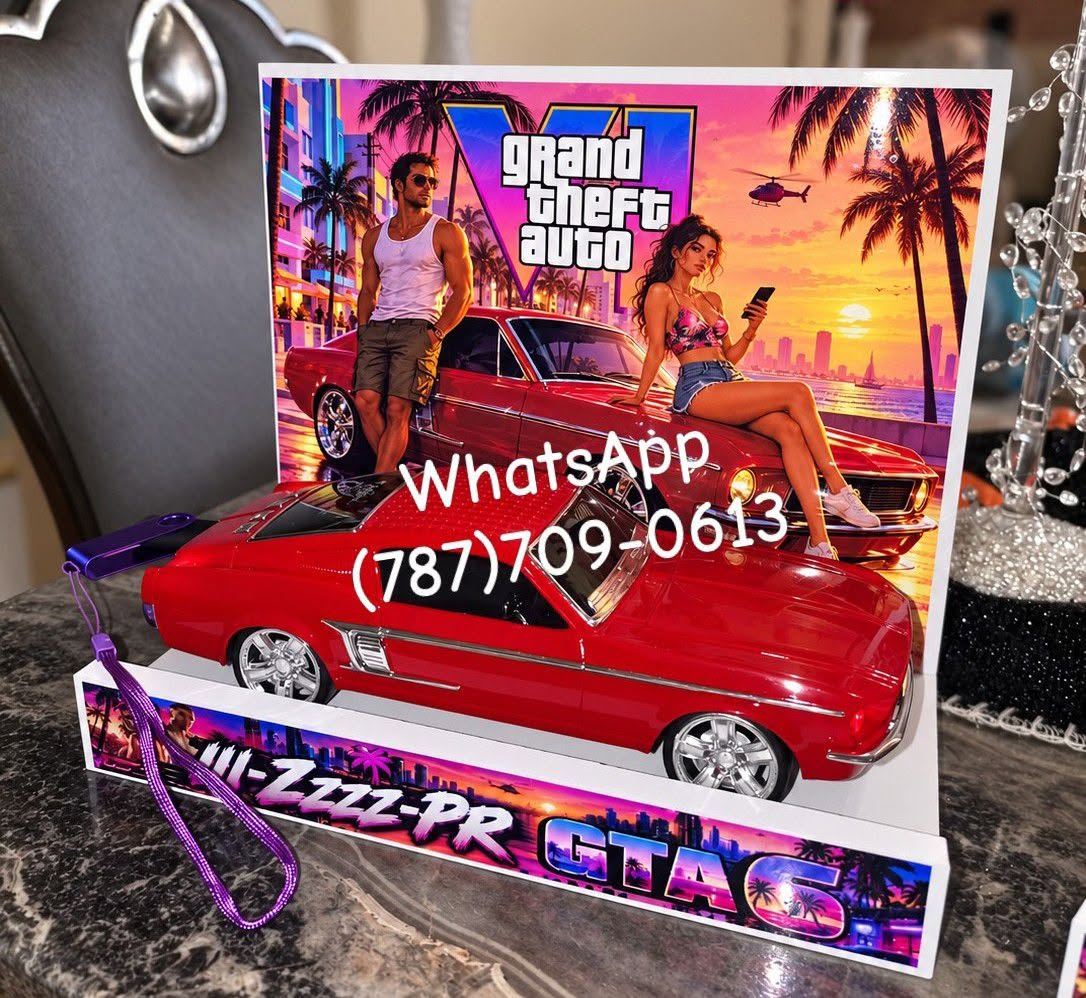 Pieza de Coleccion GTA 6 Personalizado con tu (Nombre o ID Gamer) Original de LAUSBTECAPR (Envío Incluido)