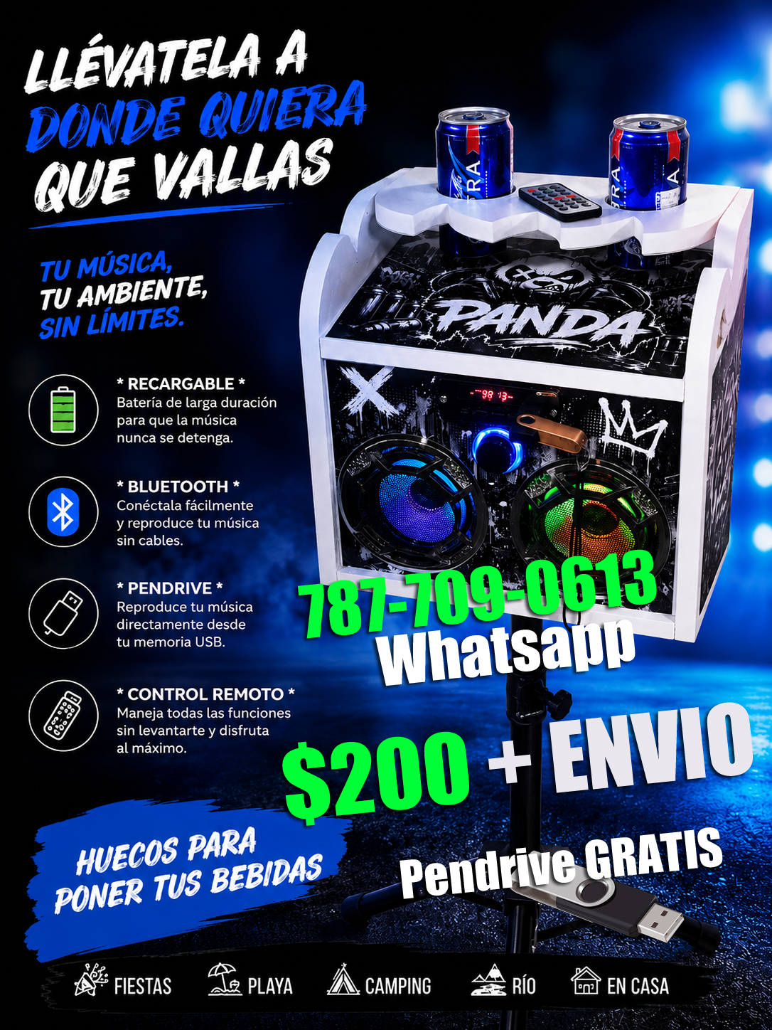 Box Panda "Pal Chinchorreo" Recargable y Portátil