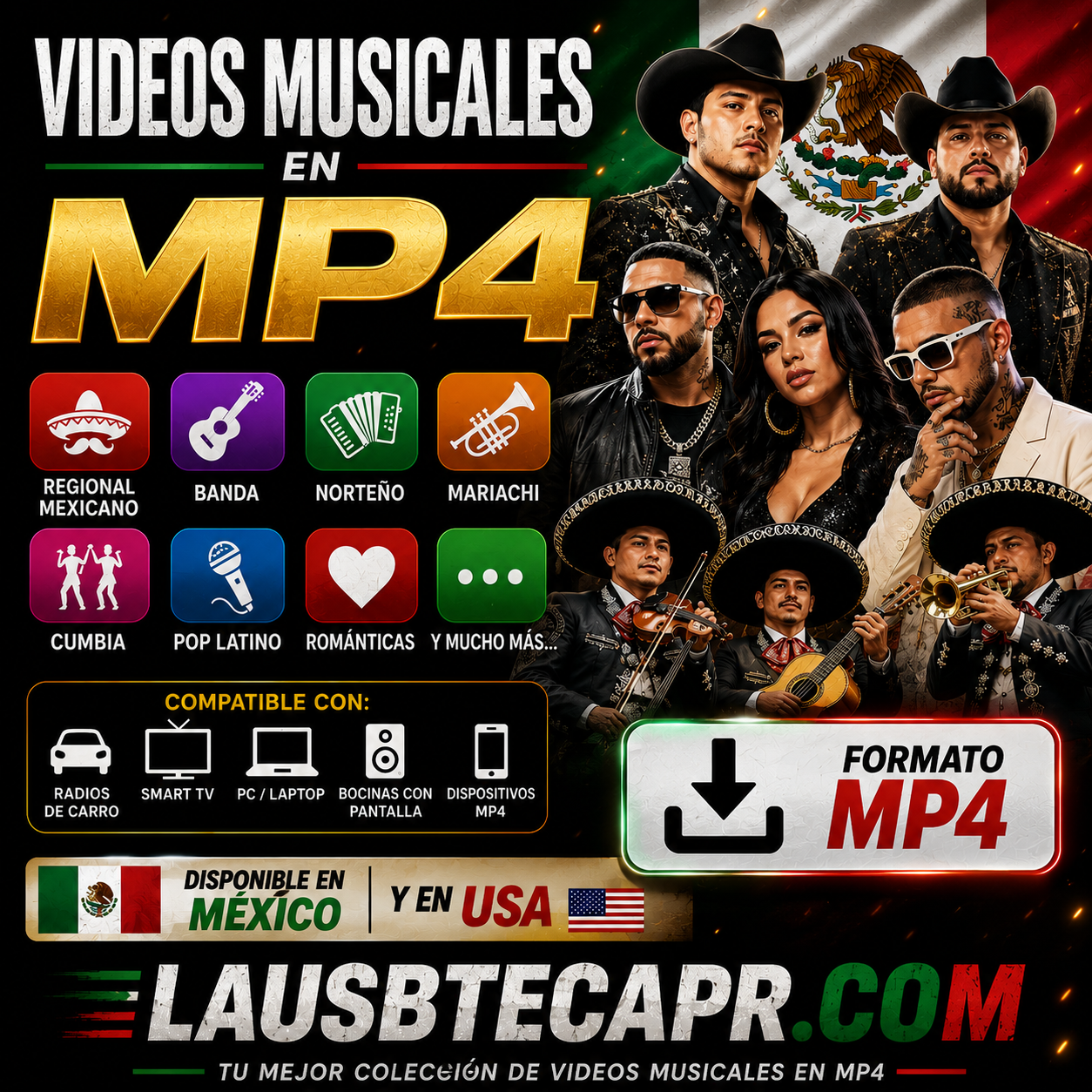 85 Videos Musicales en Mp4 - Mexicana - Varios Artistas