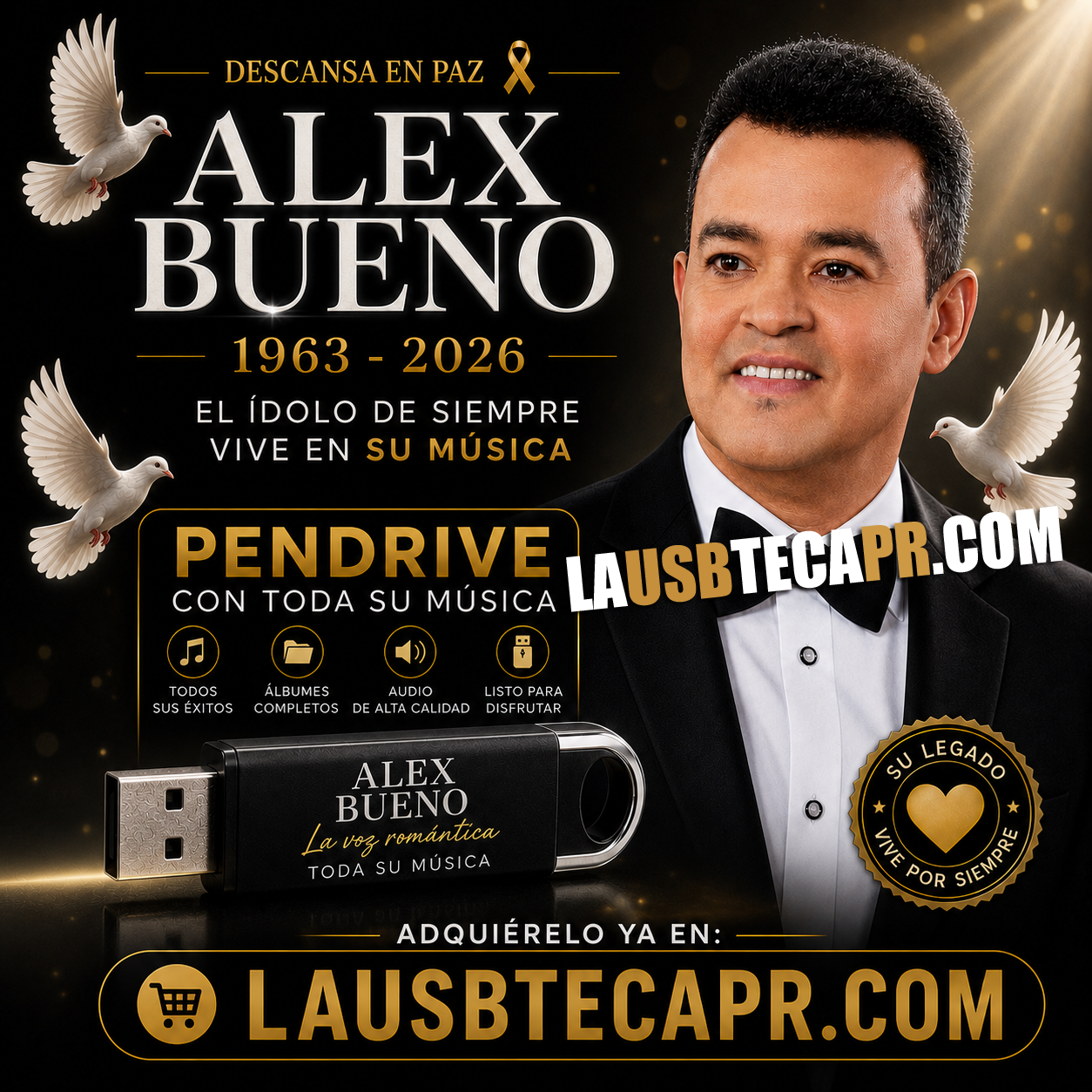 Alex Bueno (1963 - 2026) Todos Sus Discos - Para Recordarlo x 100 Pre (Música en Alta Calidad)