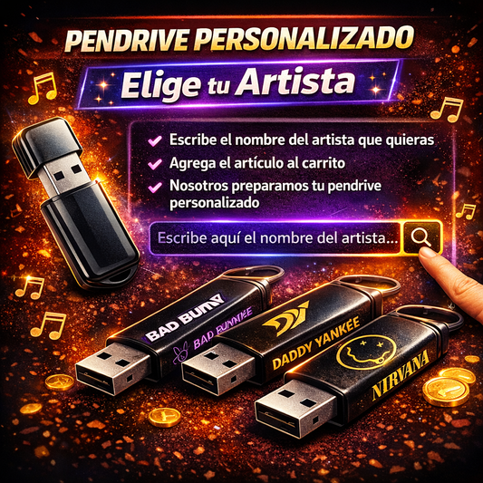 Pendrive Personalizado - Elige tu Artista