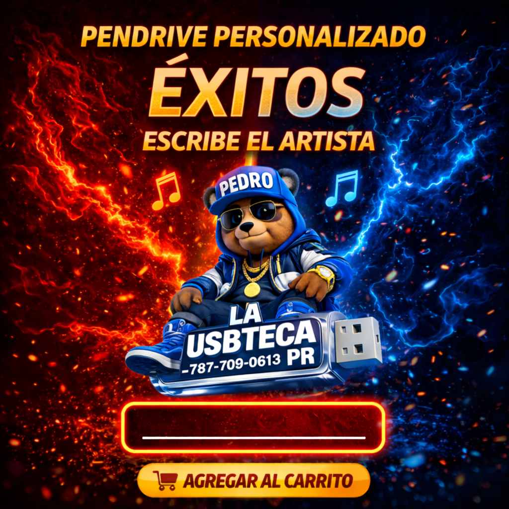Pendrive Personalizado (1 Artista) Todos sus éxitos (Mix)