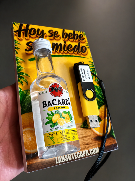 (Ba.. Limón) Pieza Original, Cuadro + Botella + Pendrive con el genero que quieras