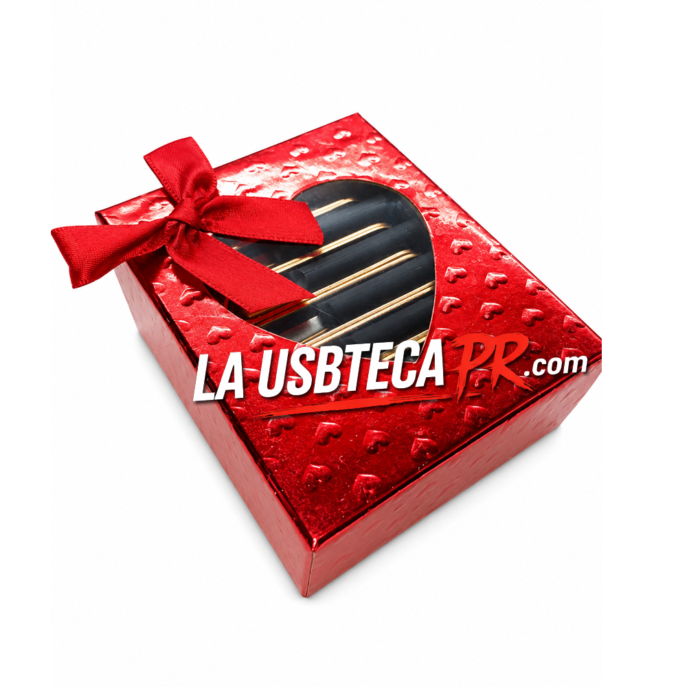❤️Cajita para regalo, caben de 1 a 8 pendrives, (colores a escoger)
