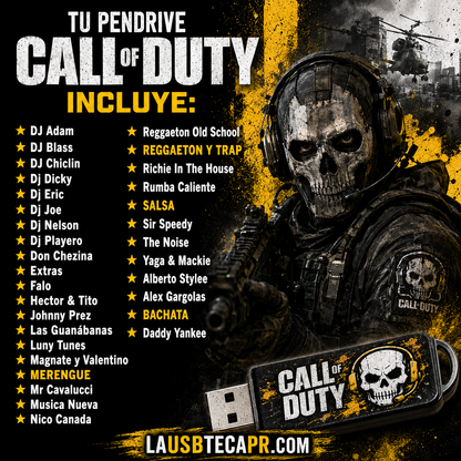 #16- Pendrive "Call Of Duty" 5,398 Canciones (Mas detalles en la descripción)