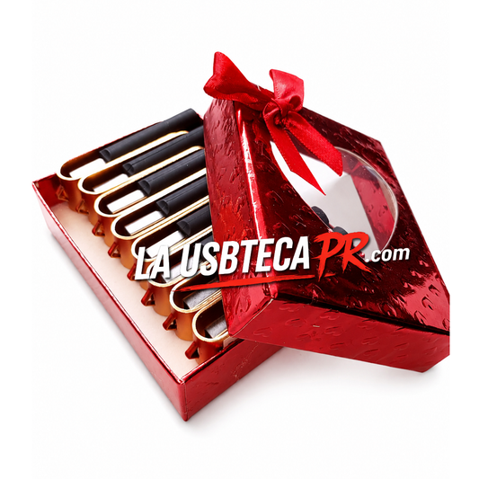❤️Cajita para regalo, caben de 1 a 8 pendrives, (colores a escoger)