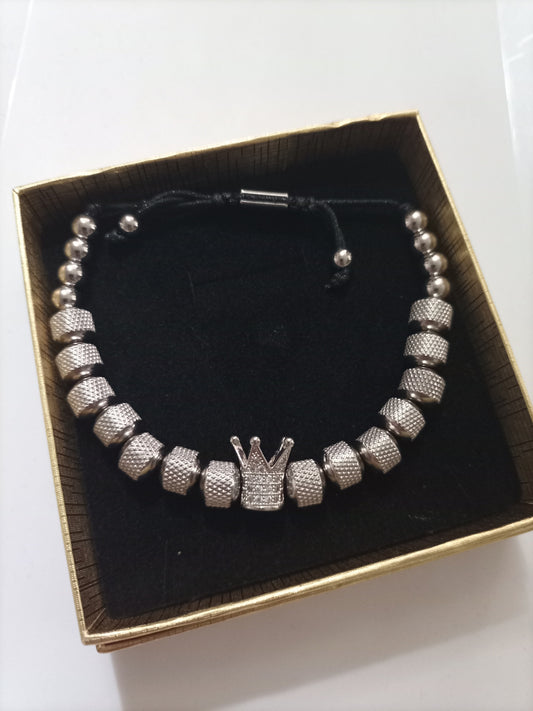 Pulsera para hombre con Corona (Stainlees Steel) (En Caja)